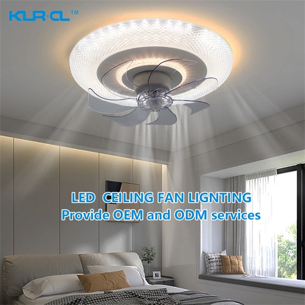 European 6-speed adjustable smart home ceiling fan with light and remote 	