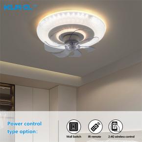 European 6-speed adjustable smart home ceiling fan with light and remote 	