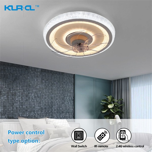 ceiling mounted cooling 2.4G wireless control home ceiling fan with light	