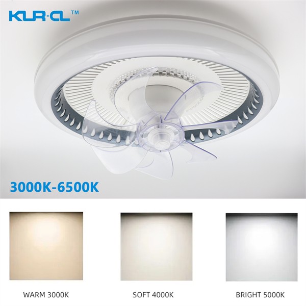 3000K 4000K 6500K 6-speed adjustable oscillation intelligent led light ceiling fan 	