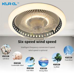 3000K 4000K 6500K 6-speed adjustable oscillation intelligent led light ceiling fan 	