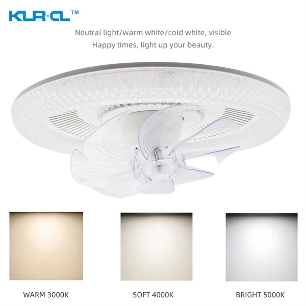 Dimmable cooling smart home ceiling fan with light 	