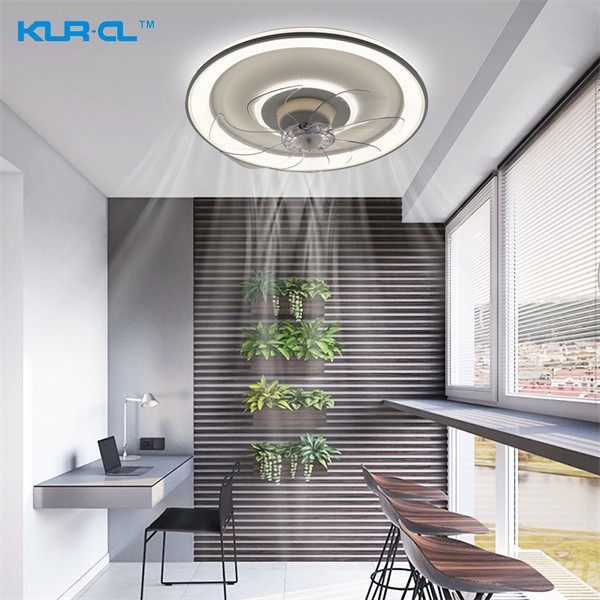 cold white nature white warm white night light invisible ABS blade Tuya ceiling fan with light for the bedroom 	