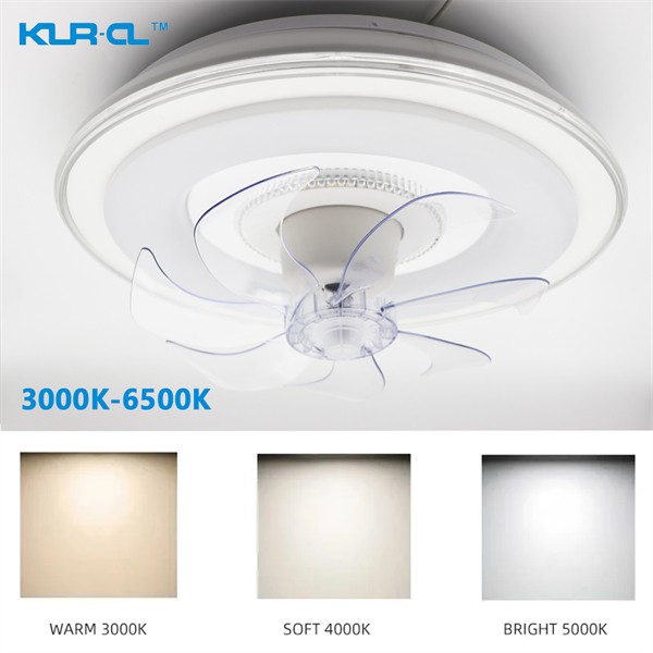 Modern cooling dimmable Tuya led ceiling fan light 	